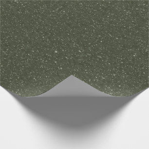 Papel de Presente Personalizável Verde Musgo com P