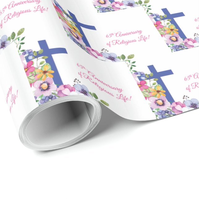 Papel De Presente Personalize, 65 anos freira religiosa (Ponta do rolo)