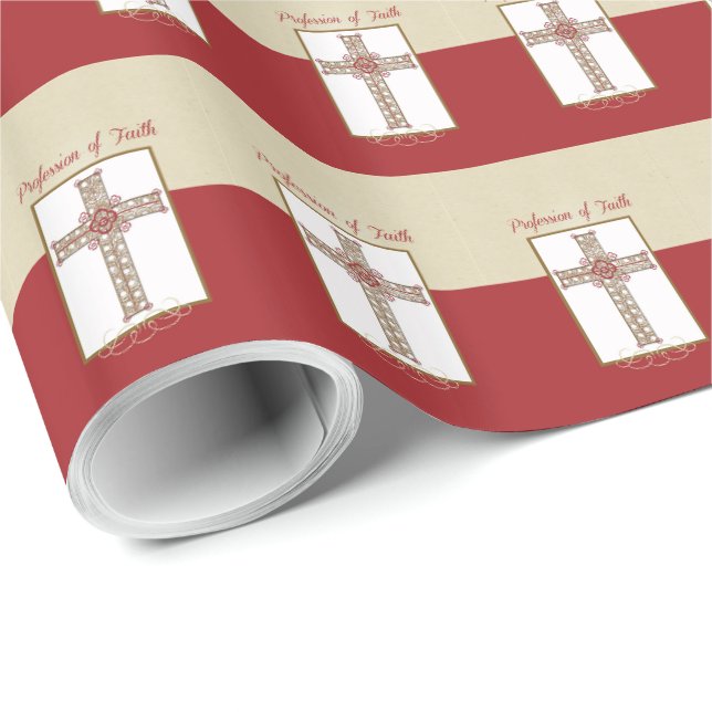 Papel De Presente Personalize, Bênçãos RCIA na Profissão de Fé (Ponta do rolo)