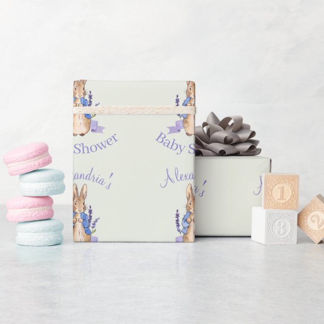 Papel De Presente Personalize Coelho Clássico Chuveiro de Bebê (Chá de bebê)