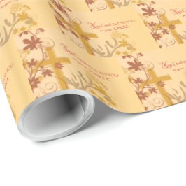 Papel De Presente Personalize, Jubileu Aniversário, Nun Cross, Swirl