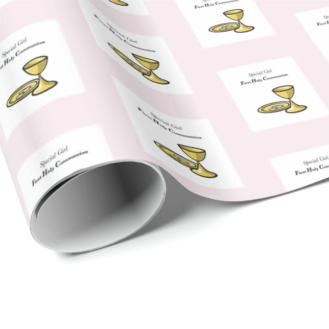 Papel De Presente Personalize, Menina Especial, Primeira Comunhão (Ponta do rolo)