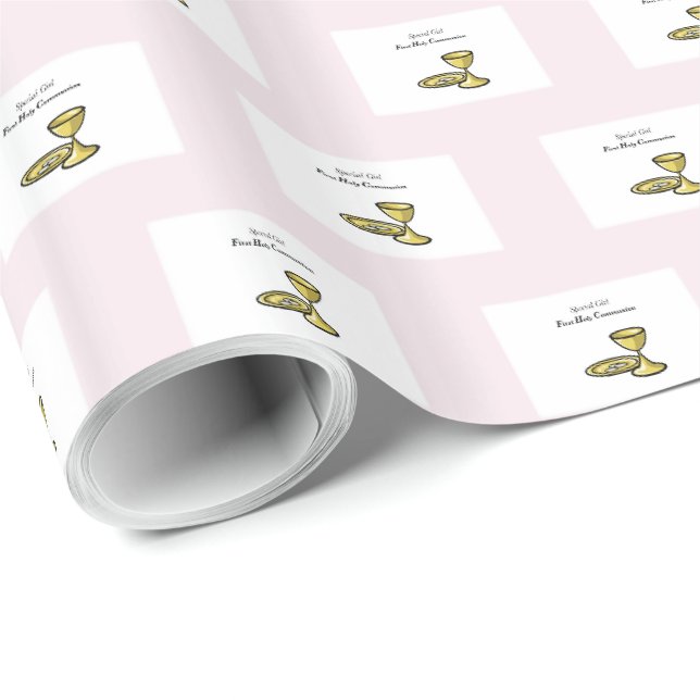 Papel De Presente Personalize, Menina Especial, Primeira Comunhão (Ponta do rolo)