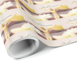 Papel De Presente Personalize, Parabéns pela Primeira Comunhão