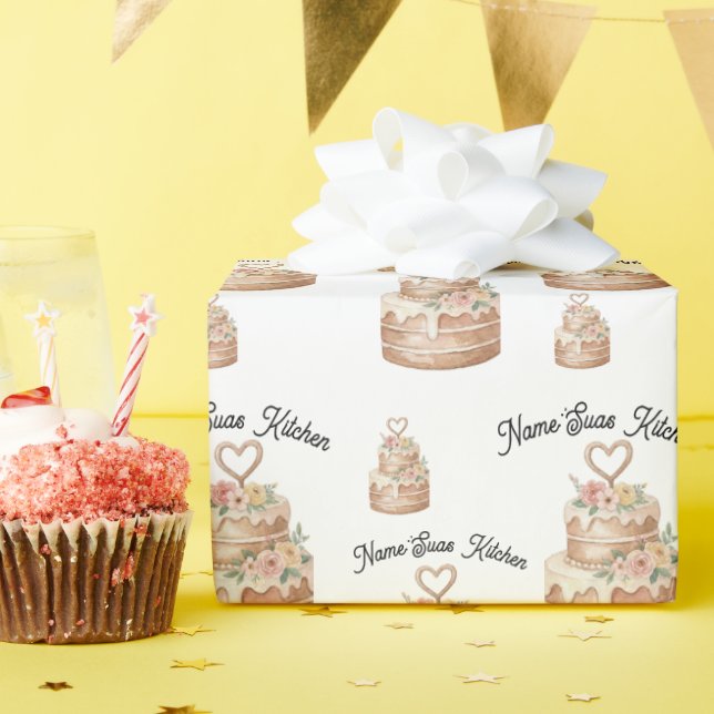 Papel De Presente Personalized  (Festa de aniversário)