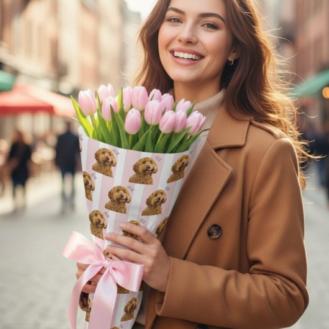 Papel De Presente Personalized Dog Photo Custom Pet (Criador carregado)