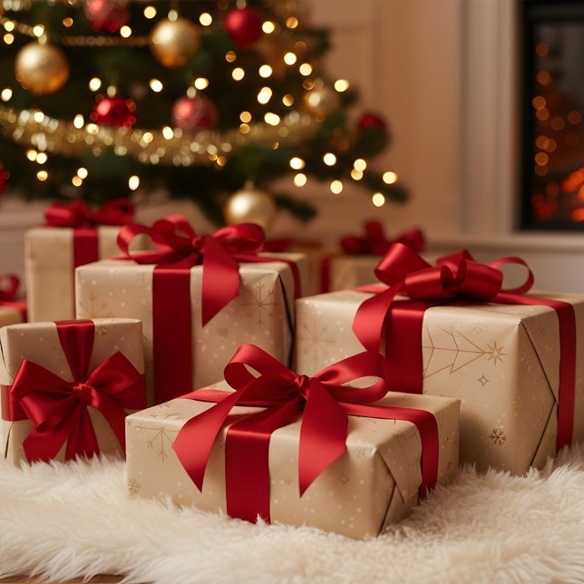 Papel De Presente “Personalized Family Christmas Photo Wrapping Pape (Criador carregado)