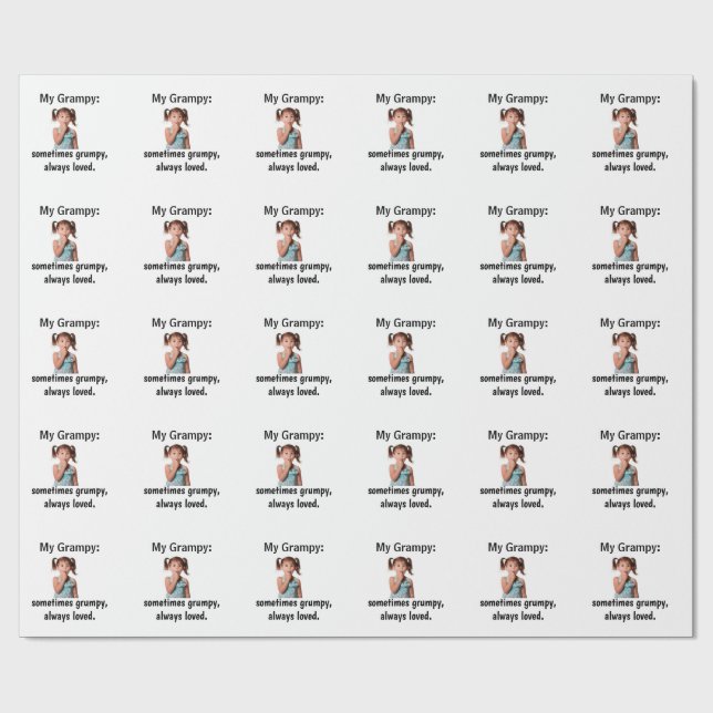 Papel De Presente Personalized Granddaughter Grandpa Photo  (Aberto)