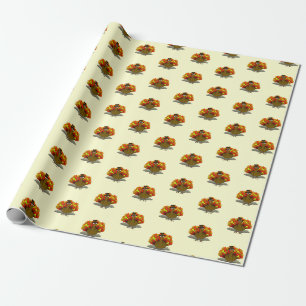 Papel De Presente Peru do Dia de Ação de Graças Peregrino