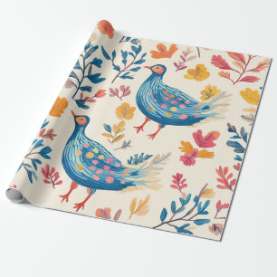 Papel De Presente Peru Pintado à Mão com Aquarela – Ação de Graças d