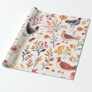 Papel De Presente Perus de Arte Popular – Outono Inspirado na Nature