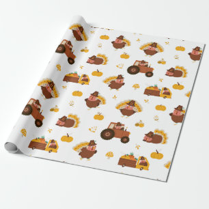 Papel De Presente Perus do Dia de Ação de Graças