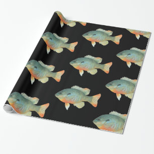Papel De Presente Pesca da vara do Sunfish da brema da borda do