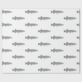 Papel De Presente Pesca de Água fresca de Vintage - Pique Norte