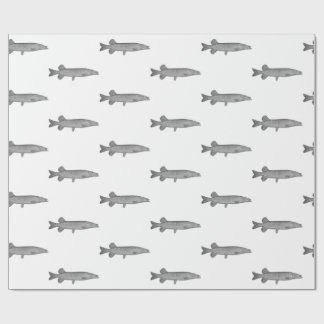 Papel De Presente Pesca de Água fresca de Vintage - Pique Norte