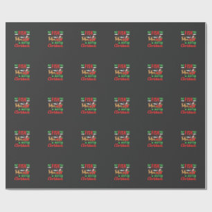 Papel De Presente Pesca de Natal Feliz Peixe Você