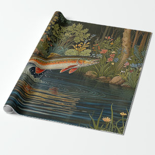 Papel De Presente Pesca de peixes rústicos pesca com isca artificial