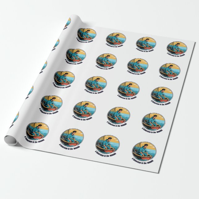 Papel De Presente Pescador em formação (Desenrolado)