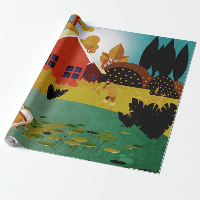 Papel De Presente pescadores (Desenrolado)