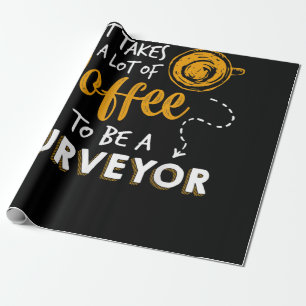 Papel De Presente Pesquisa Engraçada de Lover no Café ou Construç