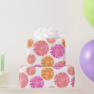 Papel De Presente Pêssego Cor Laranja Cor Laranja Cor Zinnia Padrã