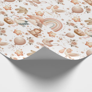 Papel De Presente Pêssego Neutro Pêssego Pêssego Pastel Novo Nascer