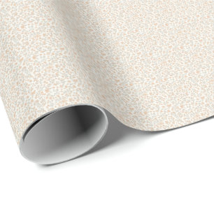 Papel De Presente Pêssego Suave Floral Utilitário Vintage dos Anos 1
