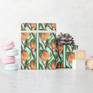 Papel De Presente Pêssegos no Ramo