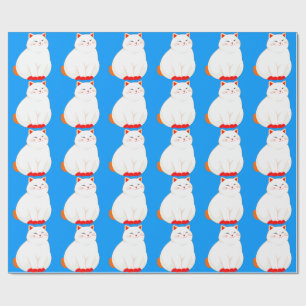 Papel De Presente Pêssegos, o Gato Sorridente