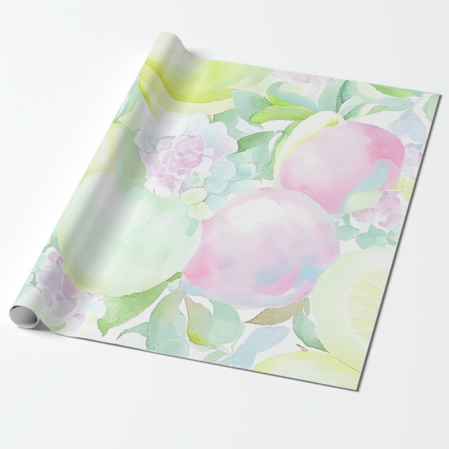 Papel De Presente Pessegueiro colorido claro (Desenrolado)