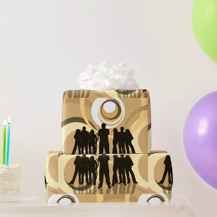 Papel De Presente Pessoas retrorreflectoras com Círculos Abstrato