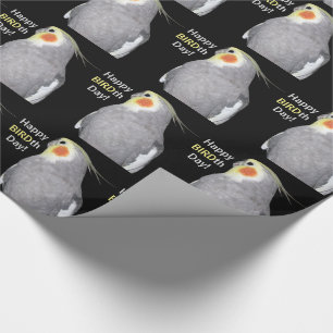 Papel De Presente Pet Bird Cockatiel Photo Happy BIRD Dia Aniversár