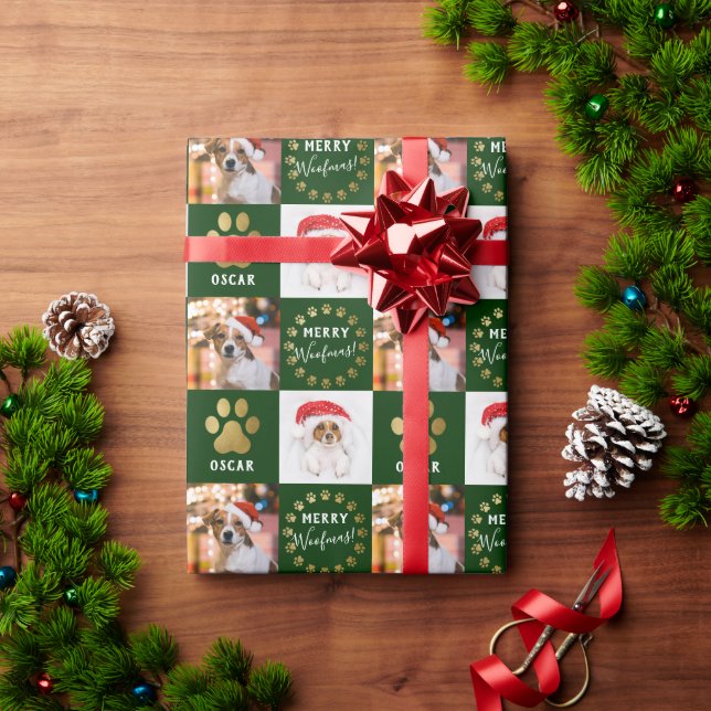 Papel De Presente Pet Dog Fotografado Personalizado Pet Dog Puppy Do (Presente de Natal)