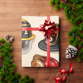 Papel De Presente Pet helmet pattern fire station wrap