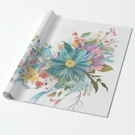Papel De Presente Petal Perfecção Aquarela
