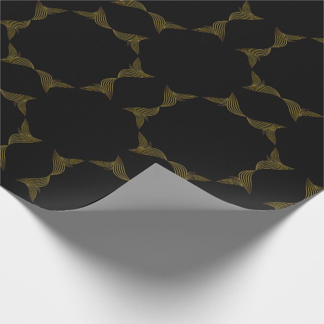 Papel De Presente pétala da flor da linha ouro (Ponta)