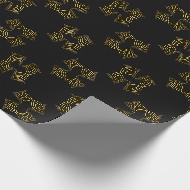 Papel De Presente pétala da flor da linha ouro (Ponta)