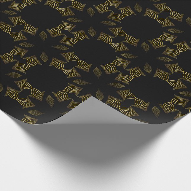 Papel De Presente pétala da flor da linha ouro (Ponta)