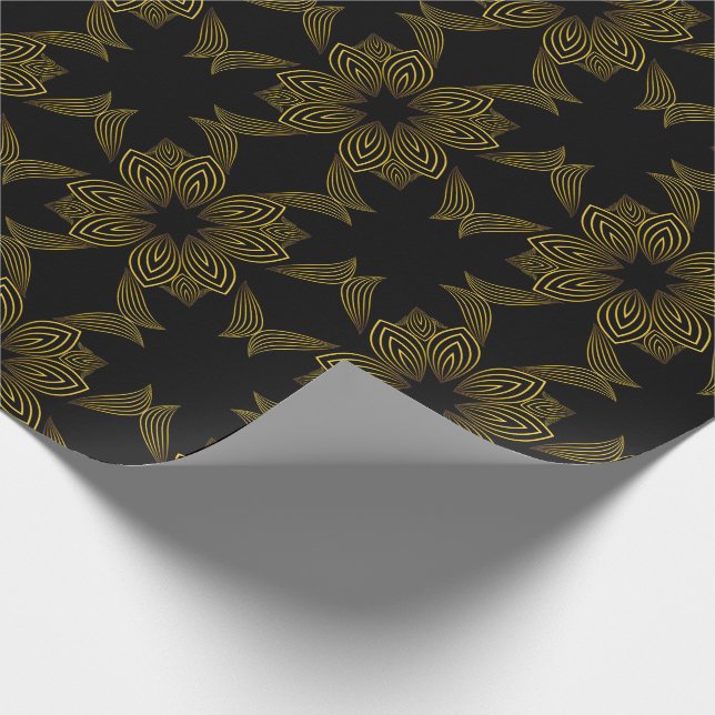 Papel De Presente pétala da flor da linha ouro (Ponta)