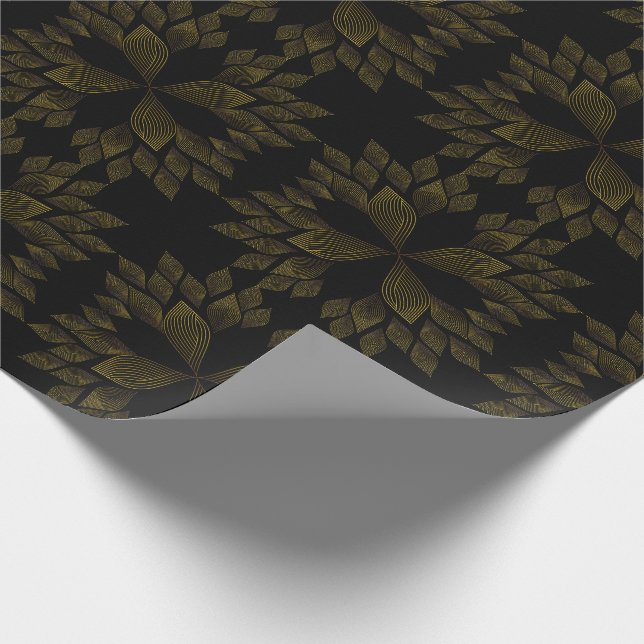 Papel De Presente pétala da flor da linha ouro (Ponta)