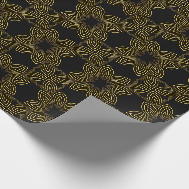 Papel De Presente pétala da flor da linha ouro (Ponta)