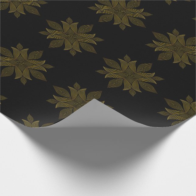 Papel De Presente pétala da flor da linha ouro (Ponta)