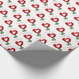 Papel de Presente Pétala de Rosa Feliz Dia dos Nam