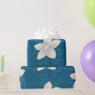 Papel De Presente Pétalas brancas