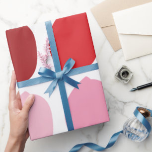 Papel De Presente Pétalas de Flores Rosa Vermelho