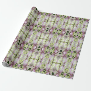 Papel De Presente Pétalas de Hydrangea, Cor-de-Rosa, Branca Antiqua