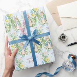 Papel De Presente Peter, o Chá de fraldas de Páscoa do Primavera de 