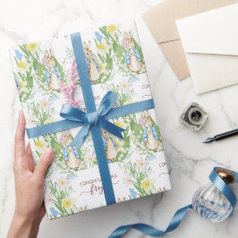 Papel De Presente Peter, o Chá de fraldas de Páscoa do Primavera de 