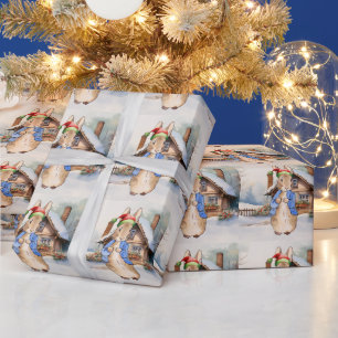 Papel De Presente Peter o Rabbit Snowy Natal
