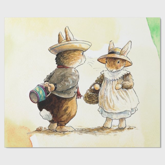 Papel De Presente Peter Rabbit (casal) (Aberto)